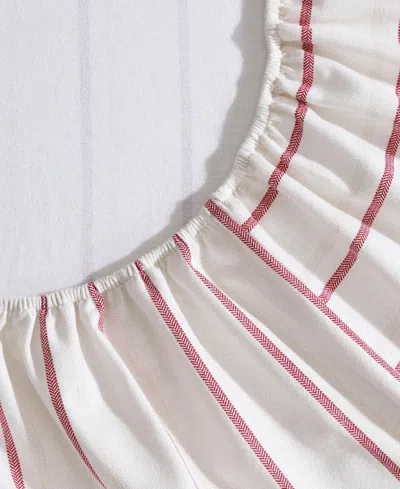 Eddie Bauer Printed Cotton Flannel 4-pc. Sheet Set, Full In White