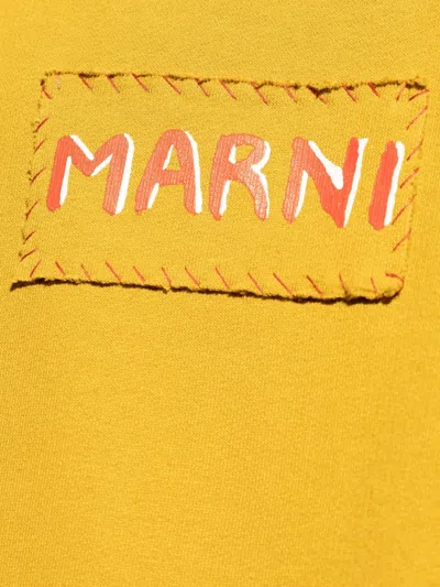 Marni Mustard Cotton Sweatshirt In Yellow