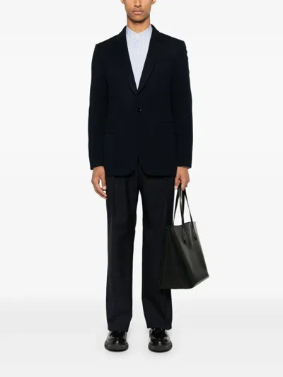 Fursac Herringbone Blazer In Blue