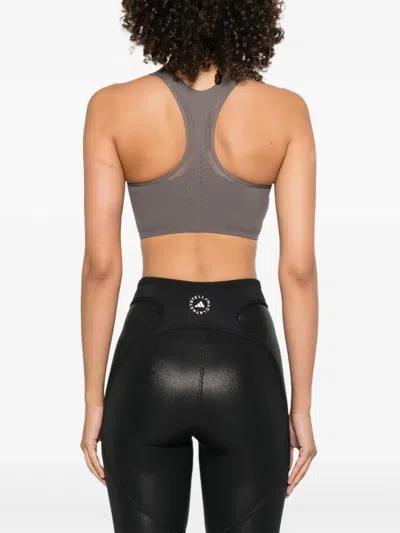 Adidas By Stella Mccartney Asmc Truepurpose Power Impact Training Bra In Gray