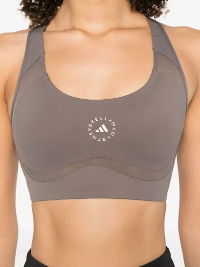 Adidas By Stella Mccartney Asmc Truepurpose Power Impact Training Bra In Gray
