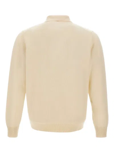 Filippo De Laurentiis Three-button Polo-neck Polo Shirt In Neutral