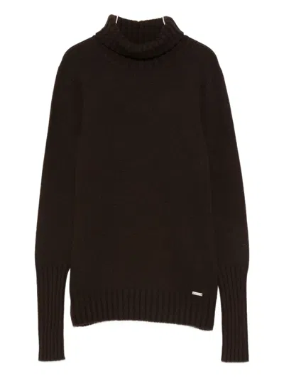 Kiton Roll-neck Wool Sweater In Gray
