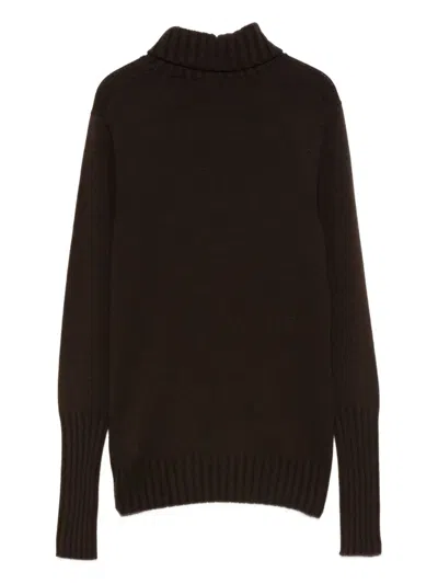 Kiton Roll-neck Wool Sweater In Gray