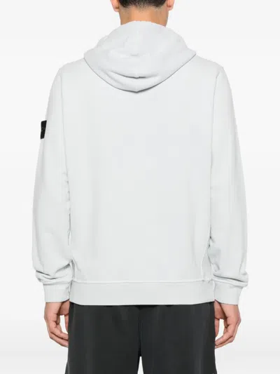 Stone Island Organic Cotton Hoodie In Blue