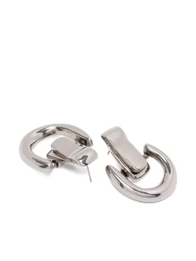 Ermanno Scervino Half-hoop Earrings In Silver
