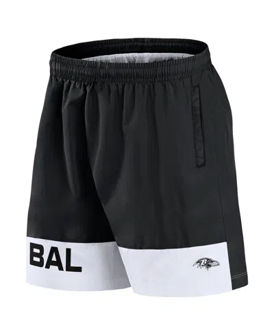 Fanatics Men's Black Baltimore Ravens Elements Shorts In Black