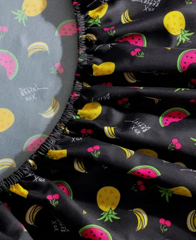 Betsey Johnson Silky Microfiber Printed 3-pc. Sheet Set, Twin In Multi