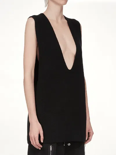 Rick Owens Black Concordians V Tank Top In Black