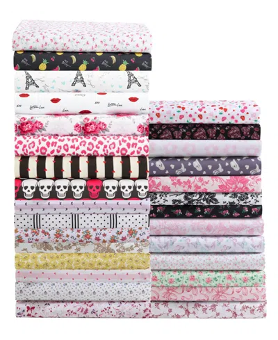 Betsey Johnson Silky Microfiber Printed 4-pc. Sheet Set, Full In Multi