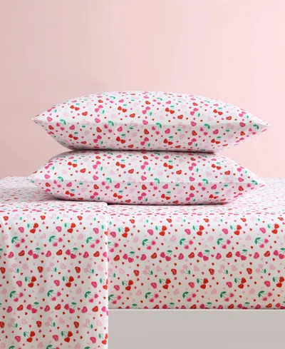 Betsey Johnson Silky Microfiber Printed 4-pc. Sheet Set, Full In Multi