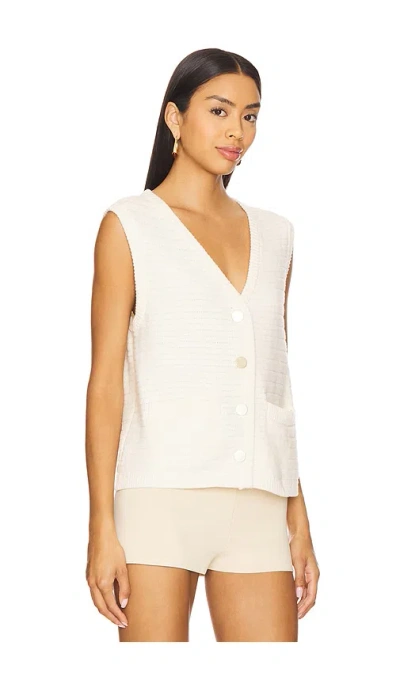 Sanctuary Textured Sweater Vest In White