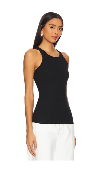 Éterne Fitted Cotton-blend Jersey Tank Top In Black