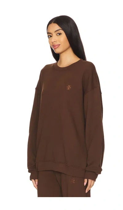 Éterne Brown Oversized Sweatshirt In Brown