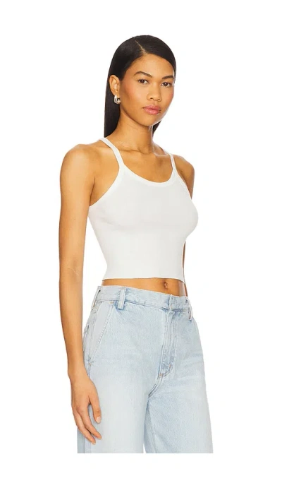 Éterne Cropped Rib Tank Top In White