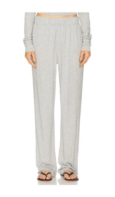 Éterne Waffle-knit Lounge Pants In Gray