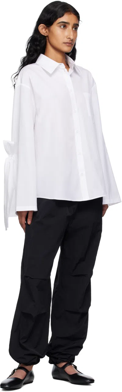 Cecilie Bahnsen White Poplin Oversize Bridget Shirt In Multi