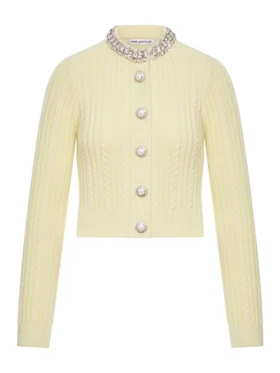 Self-portrait Cardigan Self-portrit In Yellow