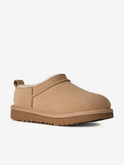 Ugg Kids Classic Micro Slippers In Brown