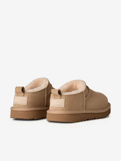 Ugg Kids Classic Micro Slippers In Brown