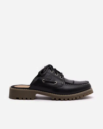 Timberland Black Mules With Lace-up In Multi