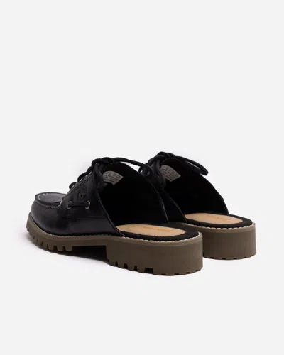 Timberland Black Mules With Lace-up In Multi