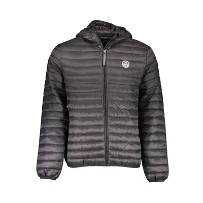 North Sails Brown Polyamide Men Jacket In Black
