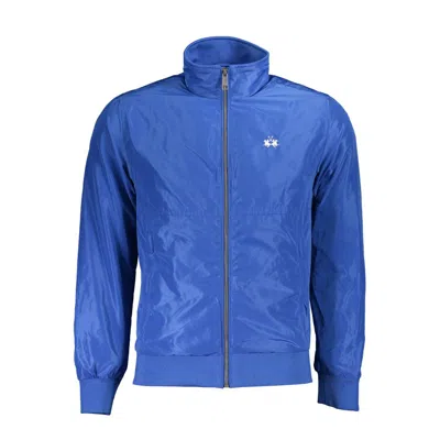 La Martina Blue Polyester Men Jacket In Blue