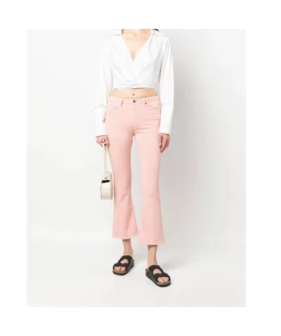 Dondup Low-rise Flared Trousers In Pink