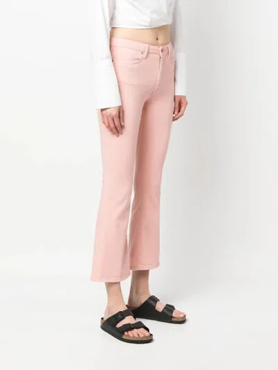 Dondup Low-rise Flared Trousers In Pink