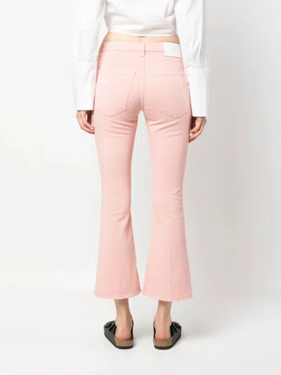 Dondup Low-rise Flared Trousers In Pink