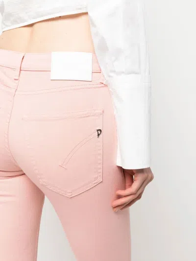Dondup Low-rise Flared Trousers In Pink