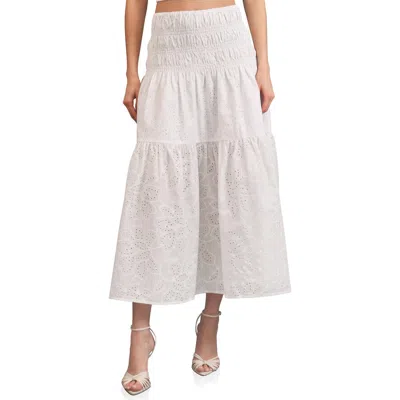 Avec Les Filles Women's Cotton Maxi Skirt In White