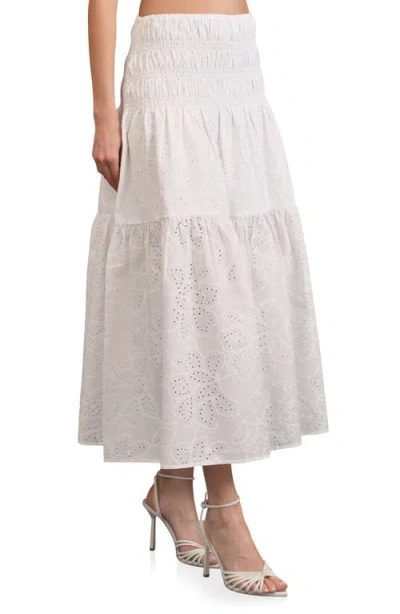 Avec Les Filles Women's Cotton Maxi Skirt In White