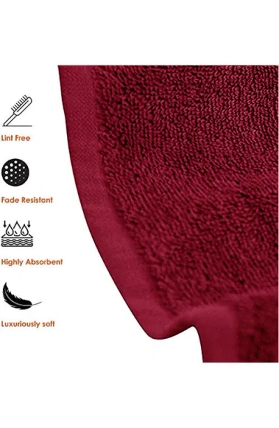 J&v Textiles J And V Textiles Set Of 6 Plush Towels In Red