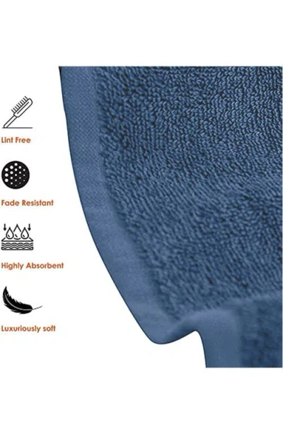 J&v Textiles J And V Textiles Set Of 6 Plush Towels In Blue