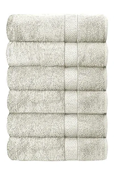 J&v Textiles J And V Textiles Set Of 6 Plush Towels In White