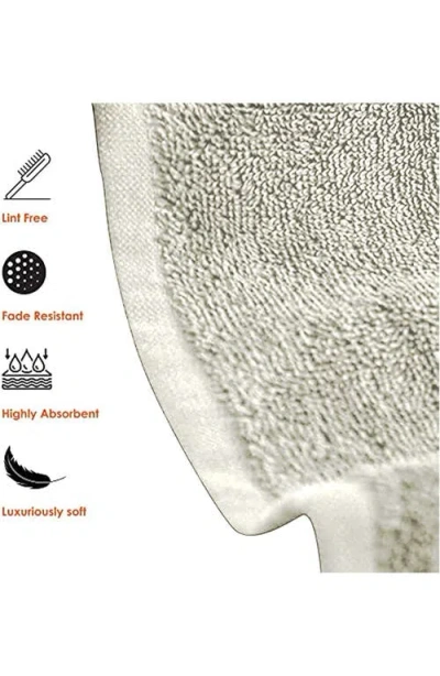 J&v Textiles J And V Textiles Set Of 6 Plush Towels In White