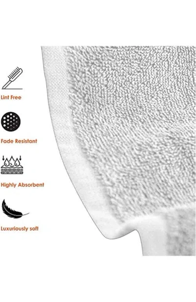 J&v Textiles J And V Textiles Set Of 6 Plush Towels In White