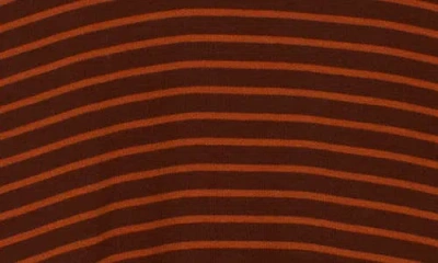 Liverpool Stripe Long Sleeve Knit Top In Brown