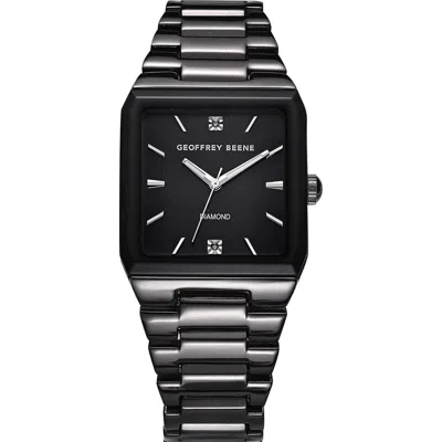 Geoffrey Beene Gen Diamond Bracelet Watch, 42mm In Black
