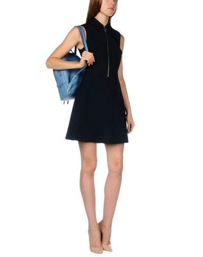 Shop Michael Michael Kors Short Dresses In Dark Blue