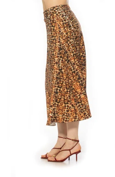 Alexia Admor Esres Flared Midi Skirt In Animal Print