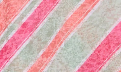 Ruby Rd. Petite Bias Stripe Beaded Top In Pink