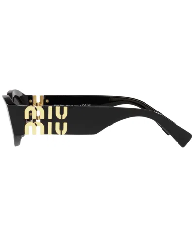 Miu Miu Logo Oval Acetate Sunglasses In Black