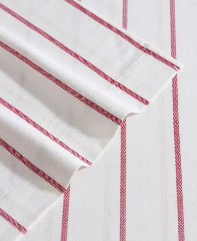 Eddie Bauer Printed Cotton Flannel 4-pc. Sheet Set, Queen In White
