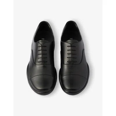 Prada Toblach Leather Penny Loafers In Black