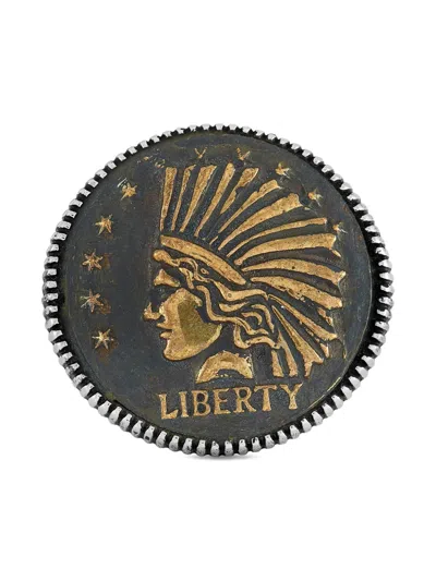 Pre-owned King Baby Statement Headdress Ring In Silver