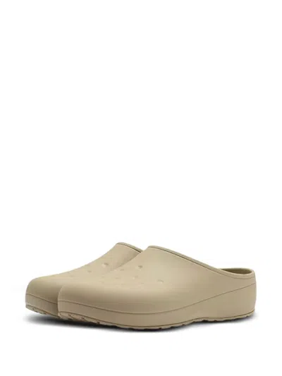 Crocs Beige Classic Quiet Clogs In Gray