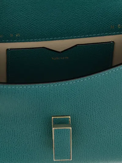 Valextra Iside Micro Leather Handbag In Green